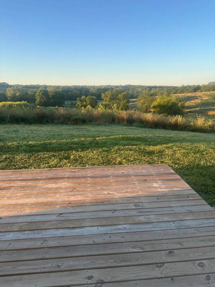 Deck overlooking the Missouri countryside