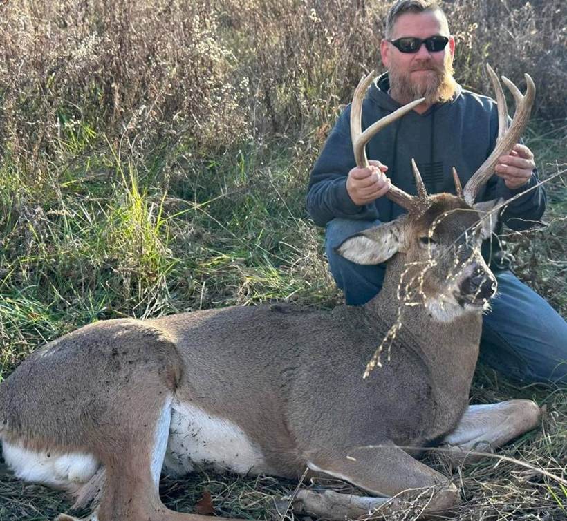 Hunter with a trophy Missouri buck